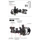 Прицел для блочного лука Topoint DB8150 черный (5 пин, микрорегулировка, подсветка)